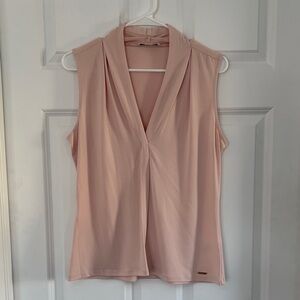 Calvin Klein Blush Pink Sleeveless Blouse